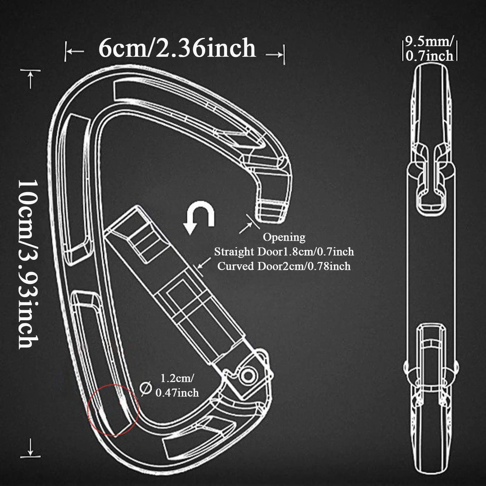 

Quick Draw Carabiners Carabiner Equipment Accessories Heavy-Duty Quickdraws For Outdoor Adventure Camping Hiking Travel