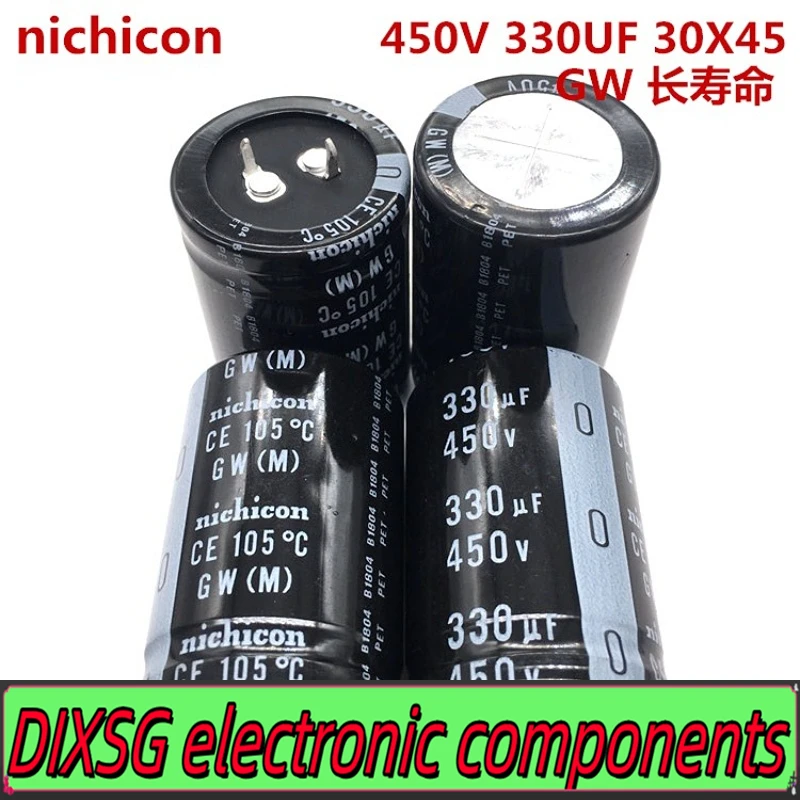 DIXSG (1PCS)Through Hole 450V330UF 30X45 nichicon capacitor 330UF 450V 30*45 High frequency, low resistance and long life.