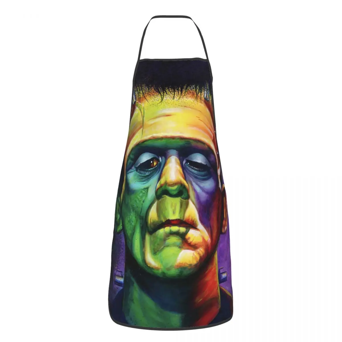 Funny Horror Halloween Monster Bib Apron Women Men Unisex Kitchen Chef Frankenstein Tablier Cuisine for Cooking Baking Painting