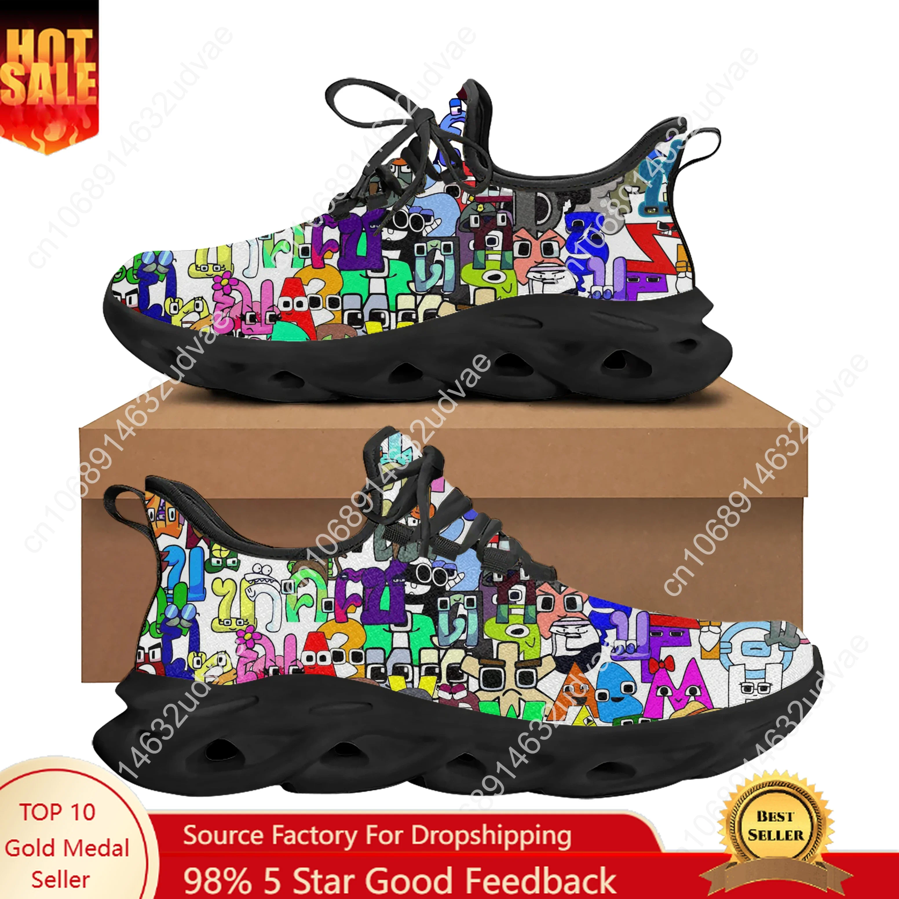 

Alphabet Lore Flats Sneakers Mens Womens Teenager Sports Running Shoes High Quality Cowboy Custom Lace Up Mesh Footwear