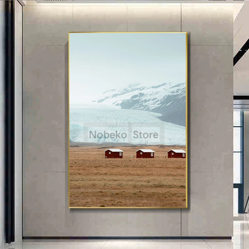 ملصق صور سفر طبيعي ، لوحة قماشية جليدية ، منظر طبيعي ، صور فنية جدارية ، غرفة منزل ، ديكور حديث #5