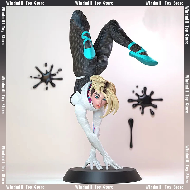 SpiderMan:Into The Spider-Verse Gwen Stacy Anime Peripheral 19cm Action Figures Cartoon Model Statue Doll Colletion Crafts Toys