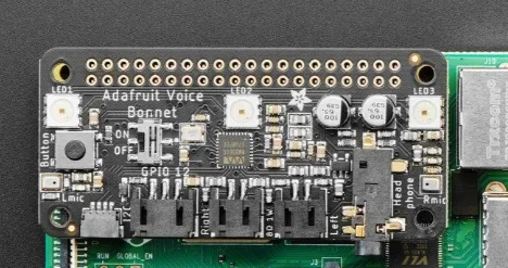 4757 Voice Bonnet for Raspberry Pi -Two Speakers + Two Mics