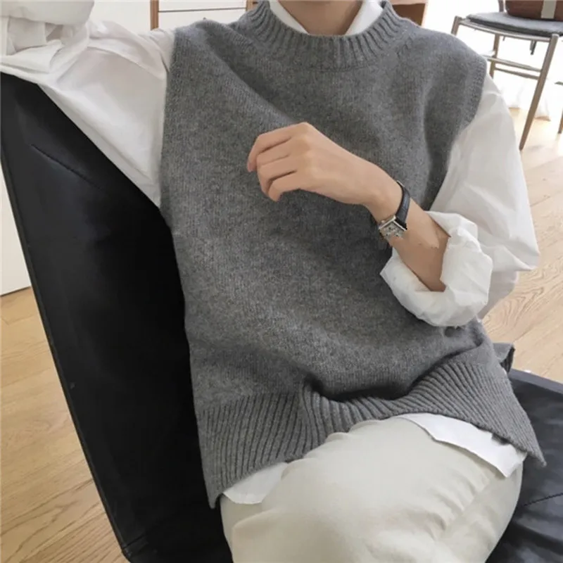

Loose Knitted Woolen Sweater Women's round Ne Svel Top Korean Sle Comfortable Lazy Sle Pullover Autumn Winter New...