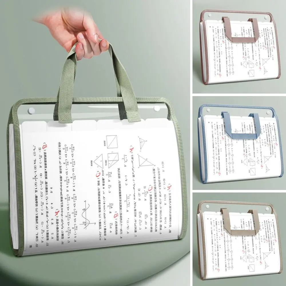 

Large Capacity A4 File Folder Waterproof Portable Document Storage Bag Test Paper Storage Classified Storage Organ Bag Folder