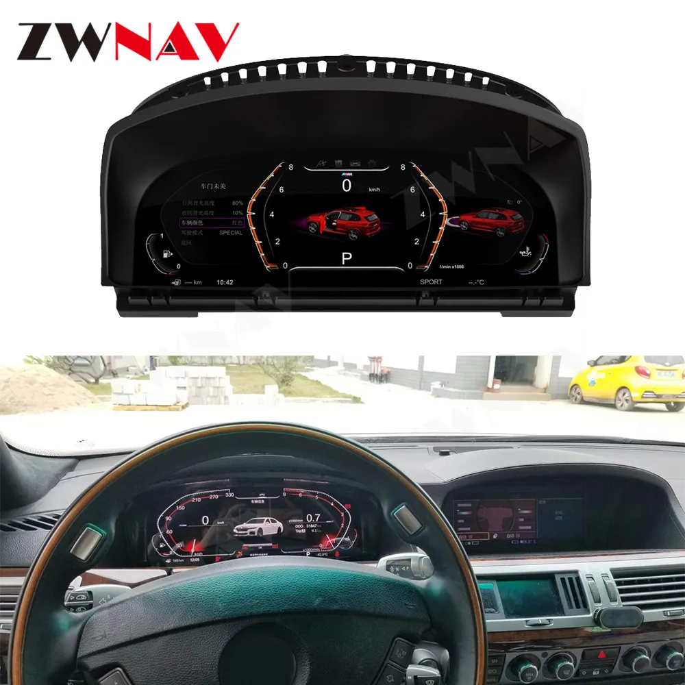 For BMW 7 Series E65 E66 Series Digital Meter Screen IPS Intelligence Instrument Display Refit Head Unit Car Multimedia LCD