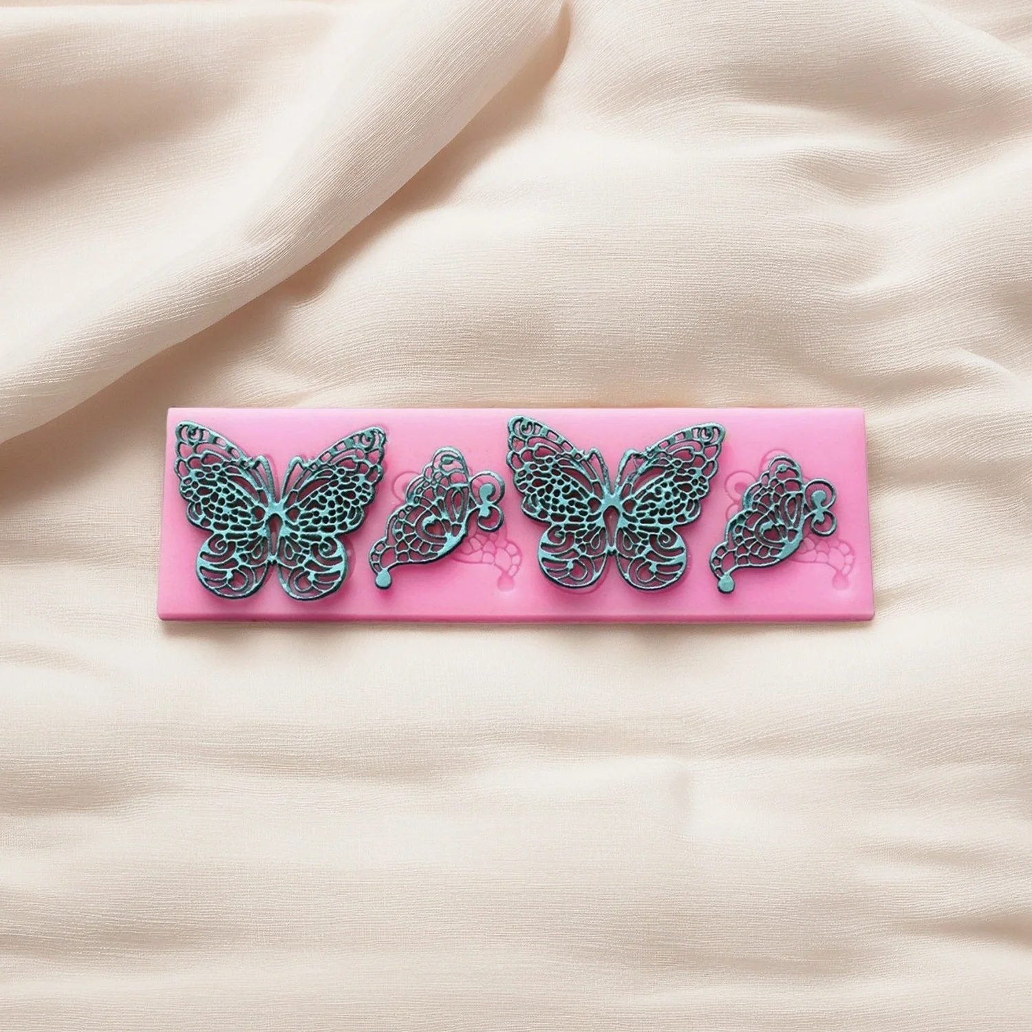 Silicone Mould Lace Pad Leaf Flower Butterfly Cake Decorating Craft Mat Fondant Lace Mold Sugar Paste Pastry Baking Tools
