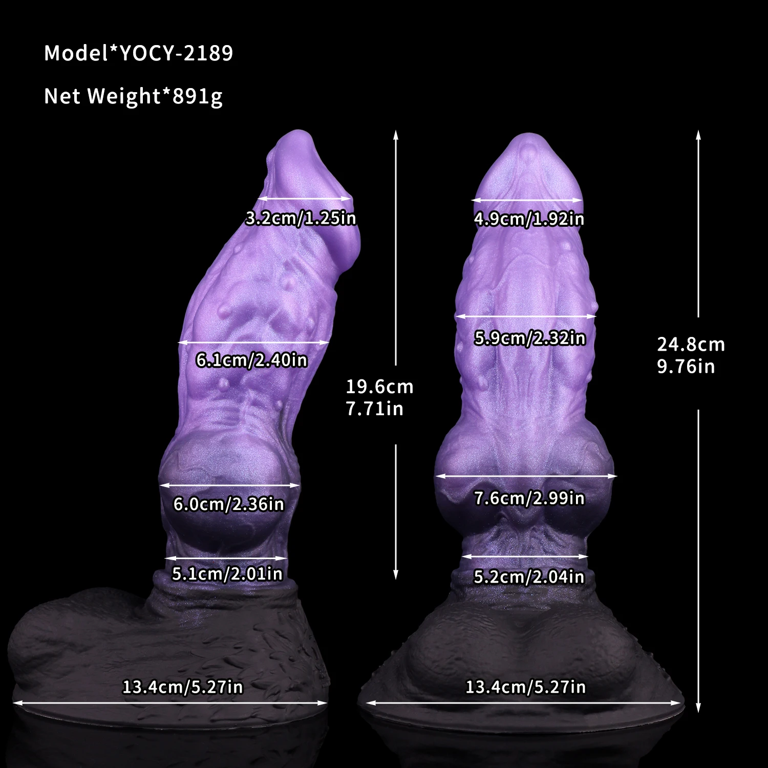YOCY Monster Wolf Cock Dual Layer Dildo Huge Dog Knot Penis Silicone Anal Plug Prostate Massager Sex Toys For Women Masturbator