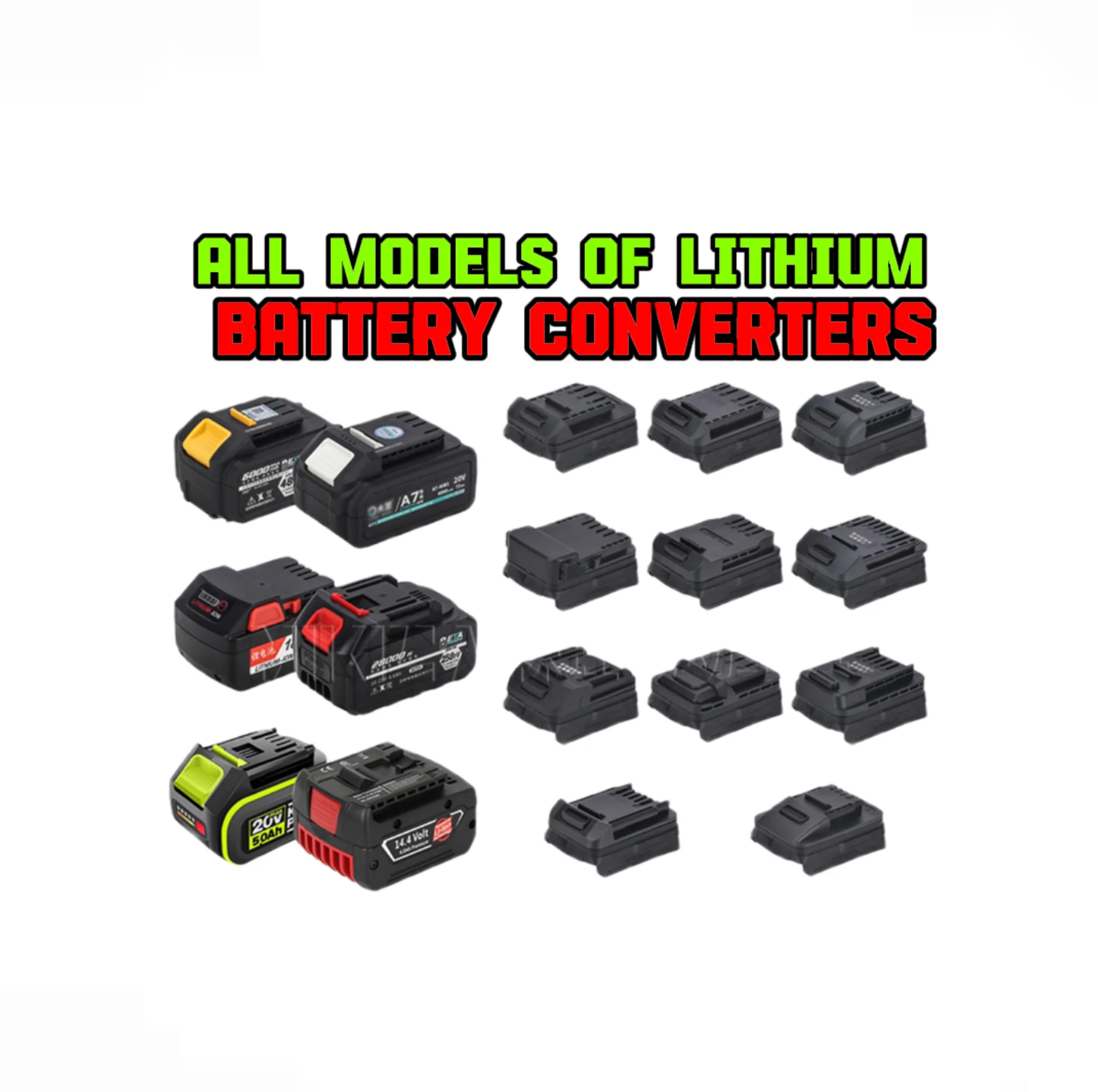 Improved Power Tool Sockets Universal Adapters for Various Brands Lithium Battery Converters  in Industrial Equipment
