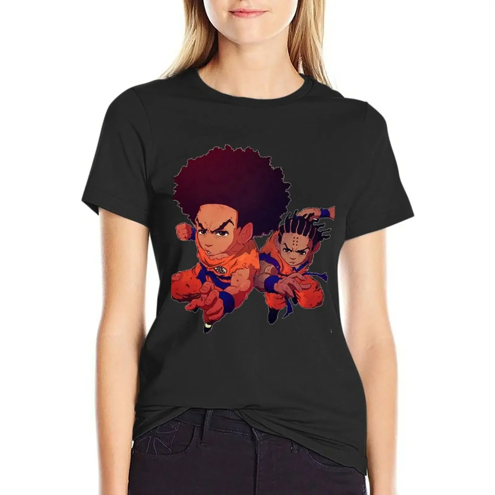 

The Boondocks manga T-Shirt animal print quick-drying tees quick drying t-shirt dress for Women plus size