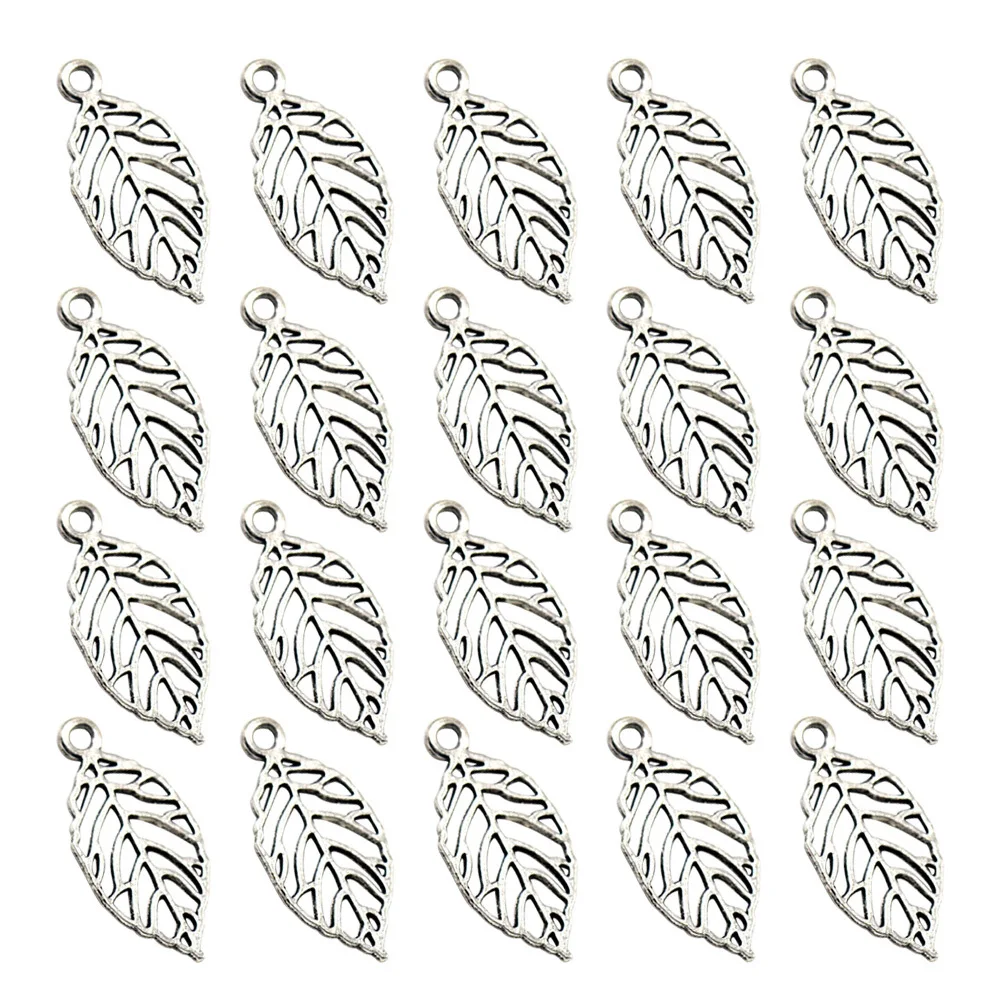 50 قطعة سبائك الرجعية ليف المعلقات سحر تصميم جوفاء DIY بها بنفسك صنع المجوهرات قلادة سوار لوازم الحرفية سبيكة قلادة سحر