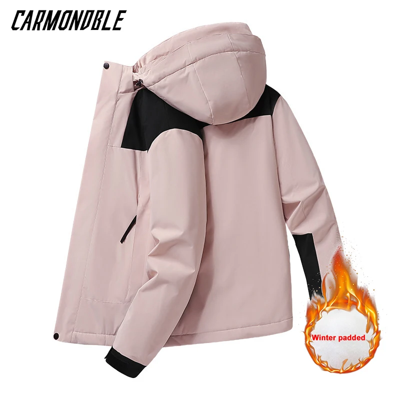 CARMONDBLE Winter Parka Men Windbreak Plus Thick Warm Windproof Waterproof Fur Coats Male Hooded Anorak Jackets Winter Jas Heren