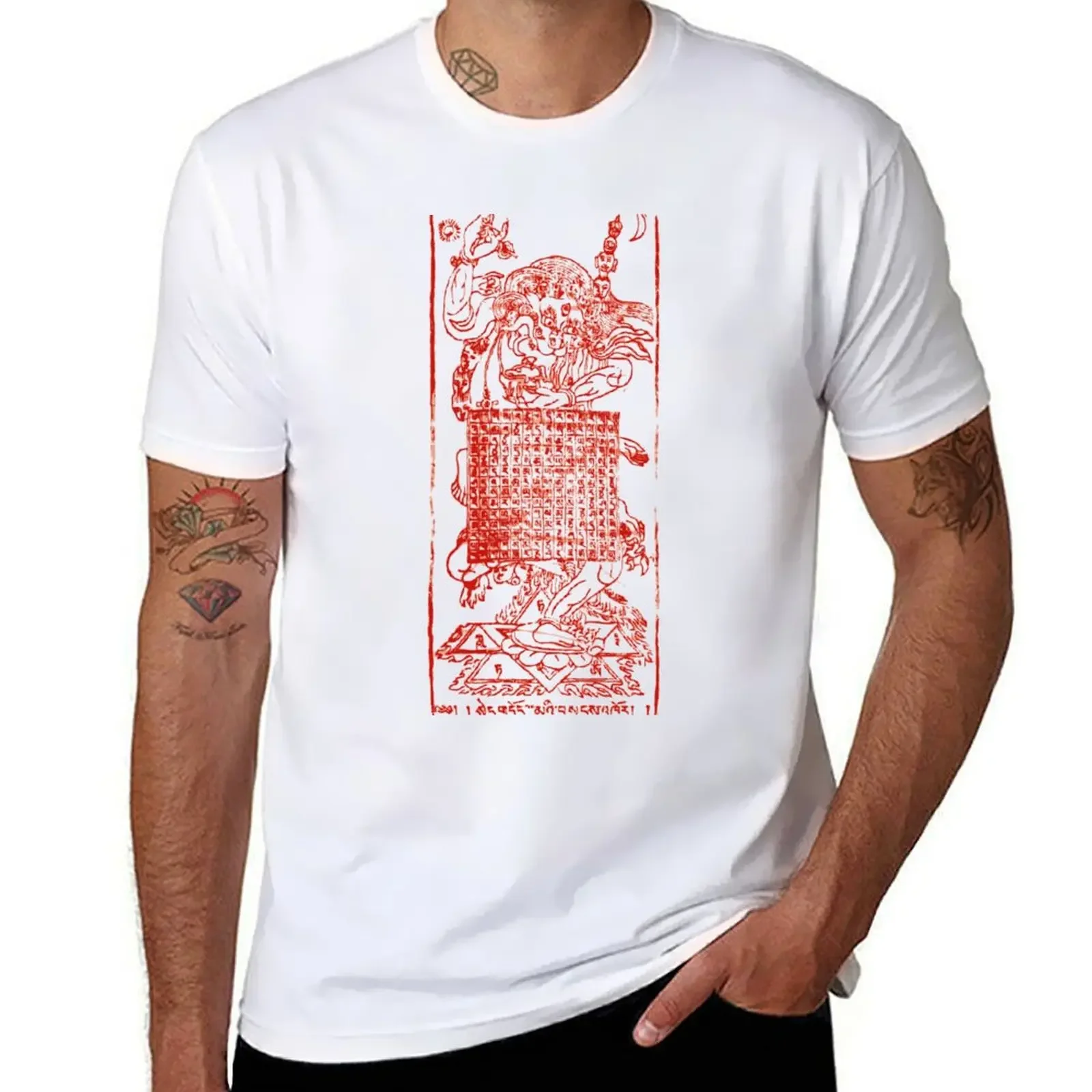 

Lion Face Dakini T-shirt summer top customs blanks men graphic t shirts