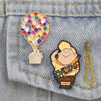 Cartoon Movie Up Enamel Pins Balloon Flying House Russell Brooch Badges Lapel Pin for Backpacks Gifts for Fans Accessories