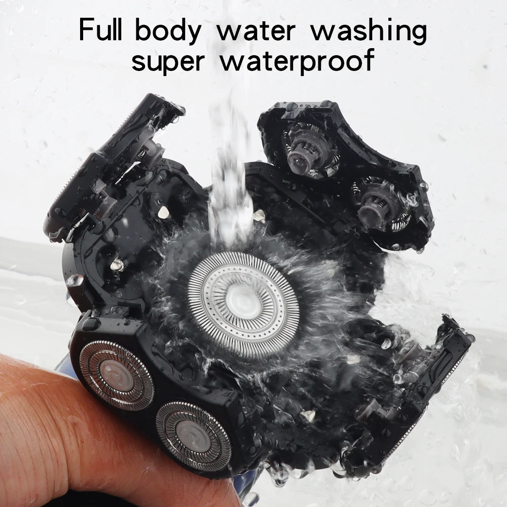 2022 Men's Electric Shaver 6 In 1 Floating 9 Heads Usb Rechargeable Waterproof Razor Nose Hair Trimmer Bald Head Shaver Machine