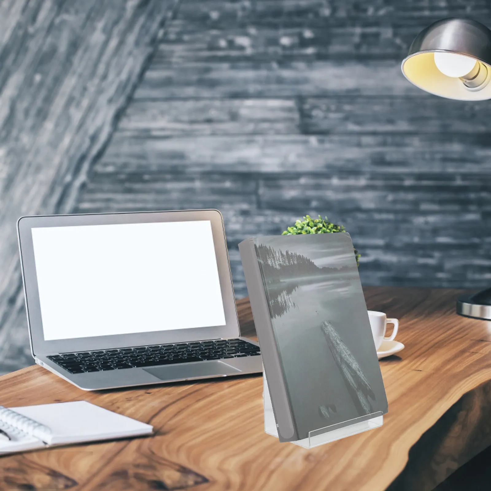 

1Pcs Acrylic Book Stand Display Rack Simple Transparent Desktop Bookend for Home Office Classroom Library Magazine Holder