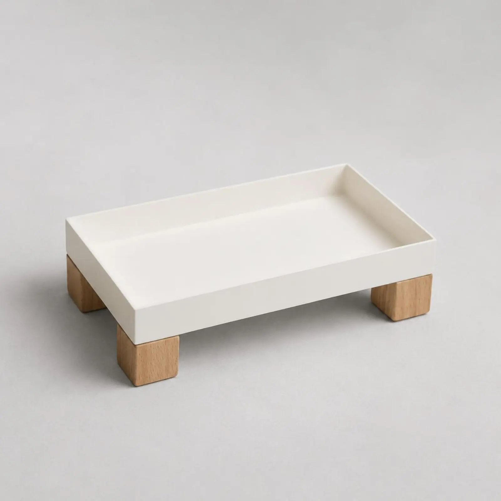 Wood Desktop Storage Box Decorative Square Wooden Tray Minimalist Table Tray Multi-Purpose