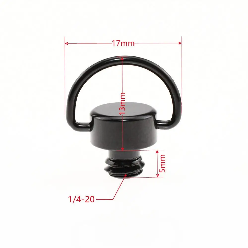 

1/4 Inch Camera Screw Connection Ring Connection Adapter Shoulder Strap Safety Screw Black D Ring Camera Quick Strap Ring