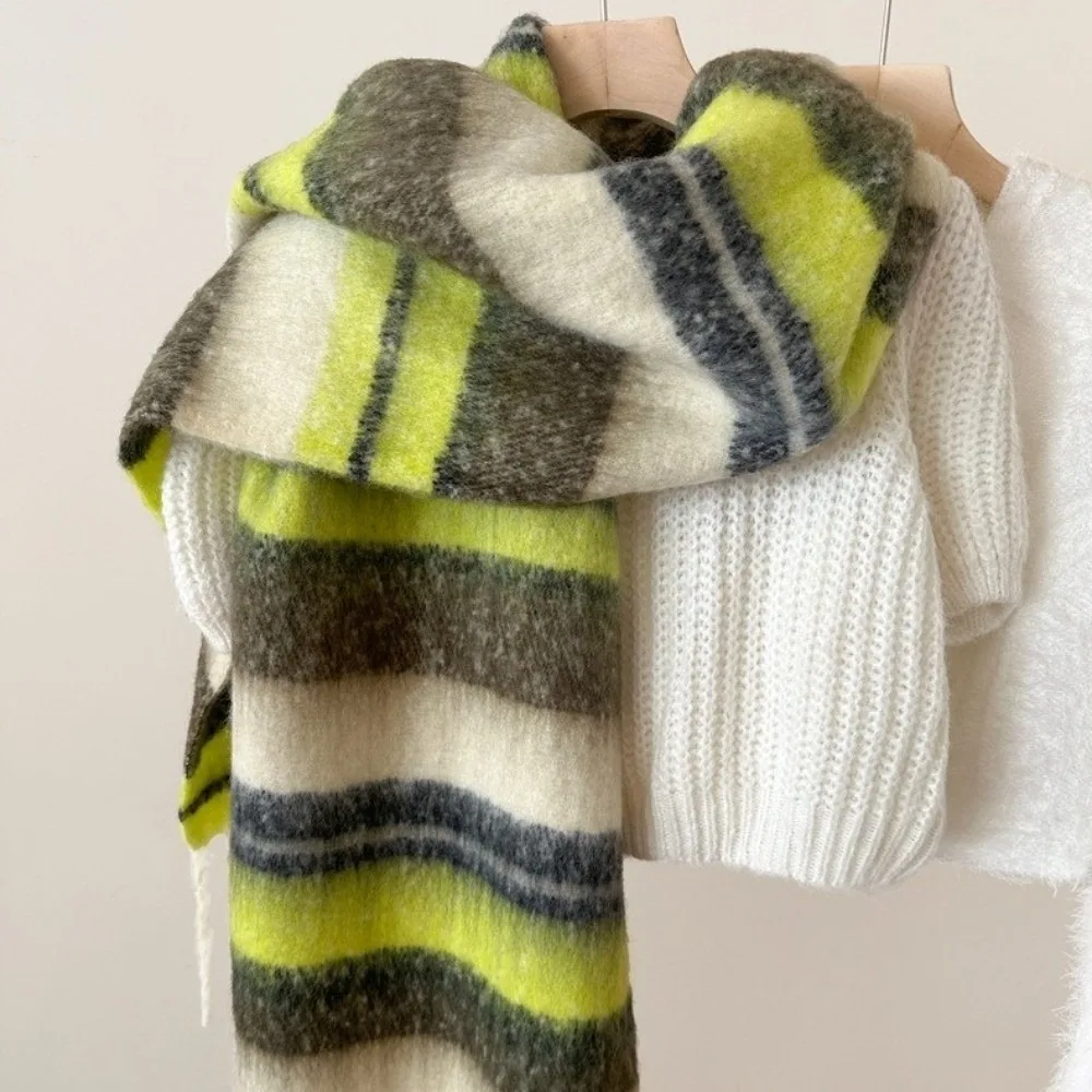 

New Warm Scarf Soft Windproof Shawl Wrap Coldproof Mohair Scarves Bib Gift