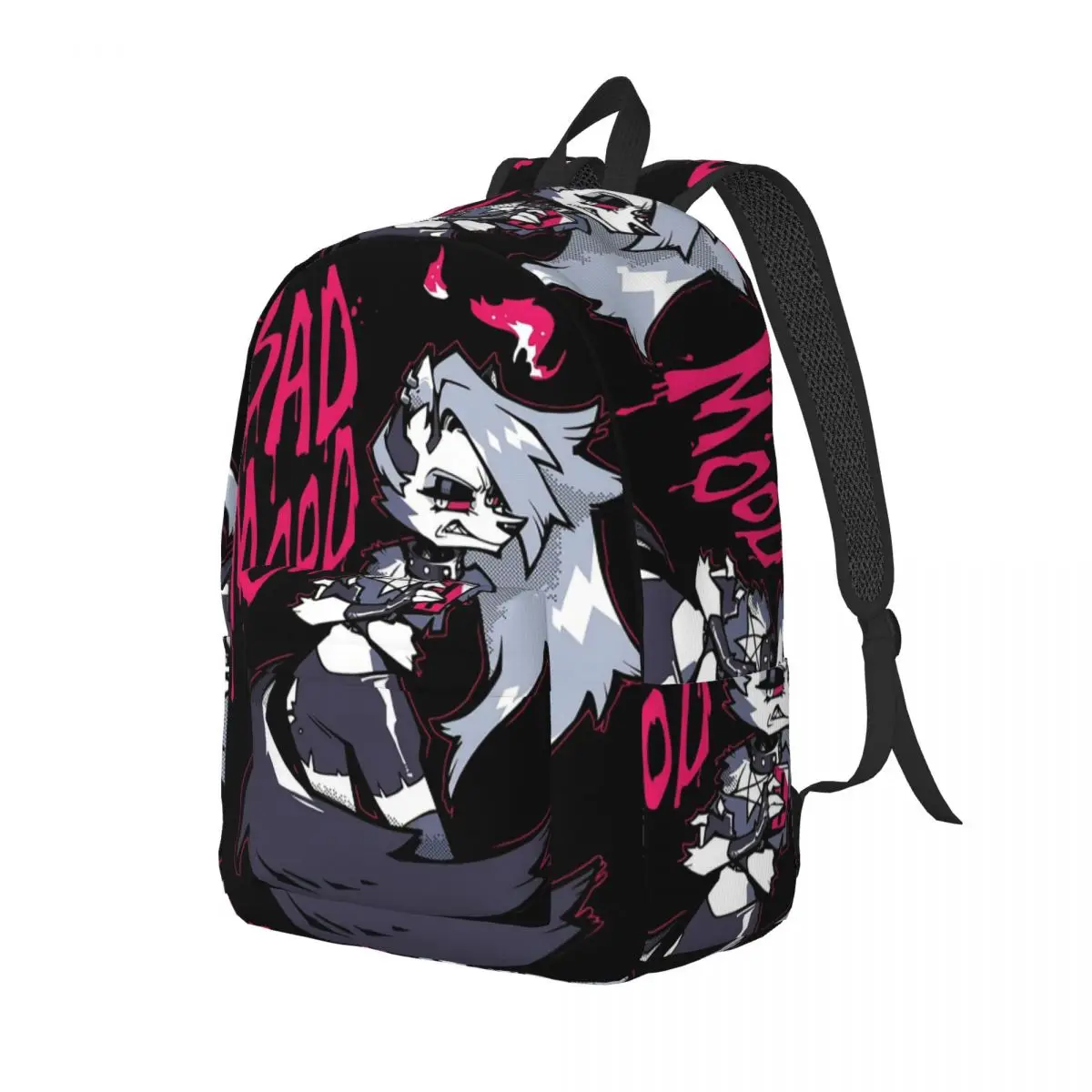 Loona Collage Helluva Boss Anime Backpack Daypack Large Capacity Children BookBag School Bag Shoulder Bags for Boys Girls