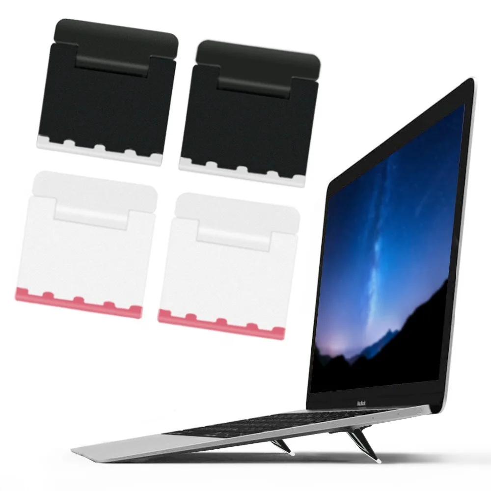 1 Pair Invisible Foldable Dissipate Heat Heighten Laptop Stand Cooling Support Laptop Bracket Notebook Invisible Holder