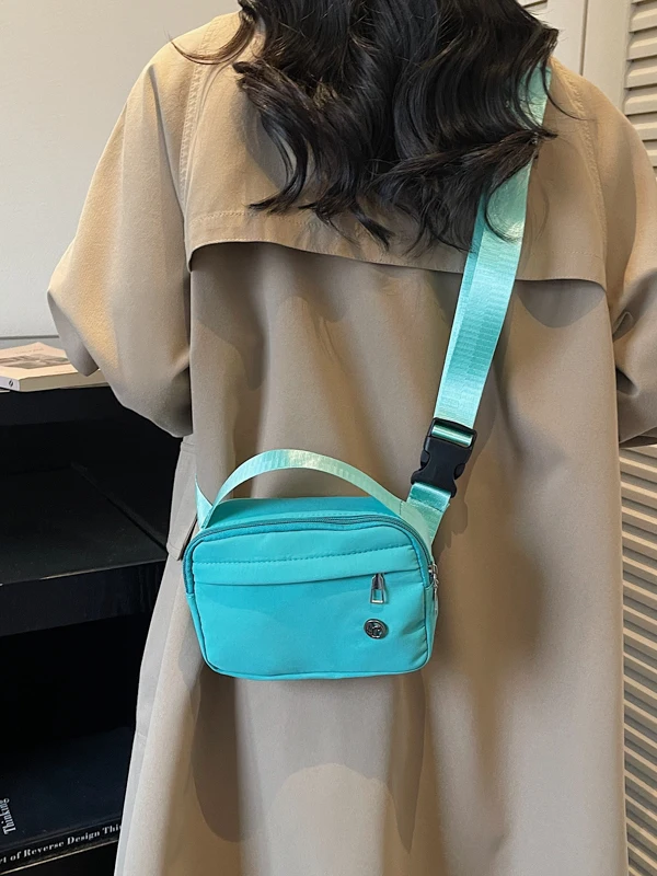 Macaron Colored Canvas  Square Bag Casual Single Shoulder Crossbody Phone Bag for Women Spring 2026 New Arrival