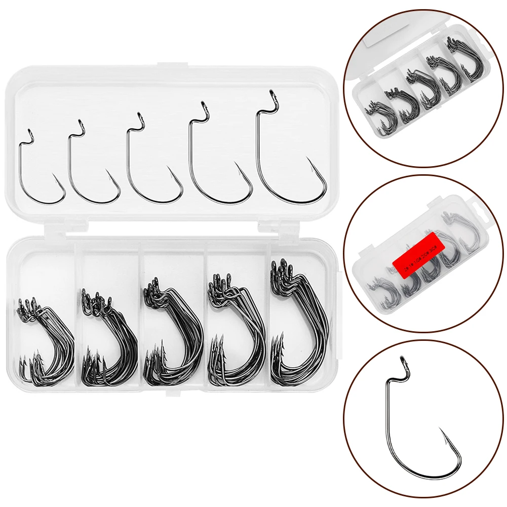 Barbed Fishhook Carbon Steel Fishhook High Precision Bright Colors Carbon Steel Material Fishing Outdoor Fishing