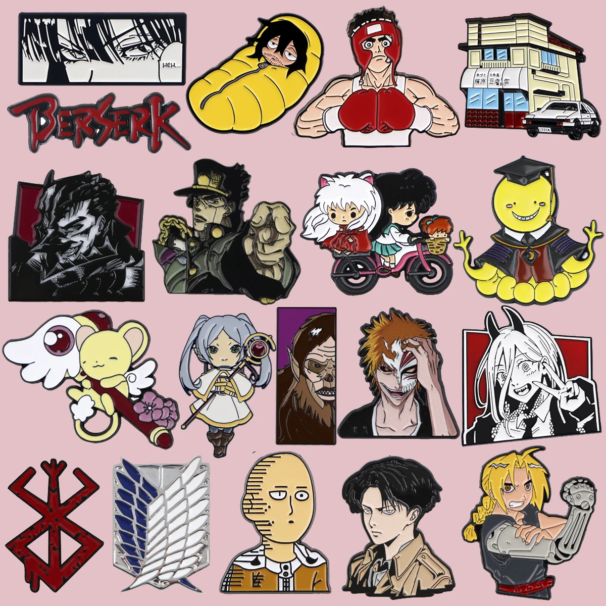 

Anime Series Enamel Pin Cool Lapel Pins Badges on Backpack Women's Brooch Manga Jewelry Cosplay Accessories Fans Gift