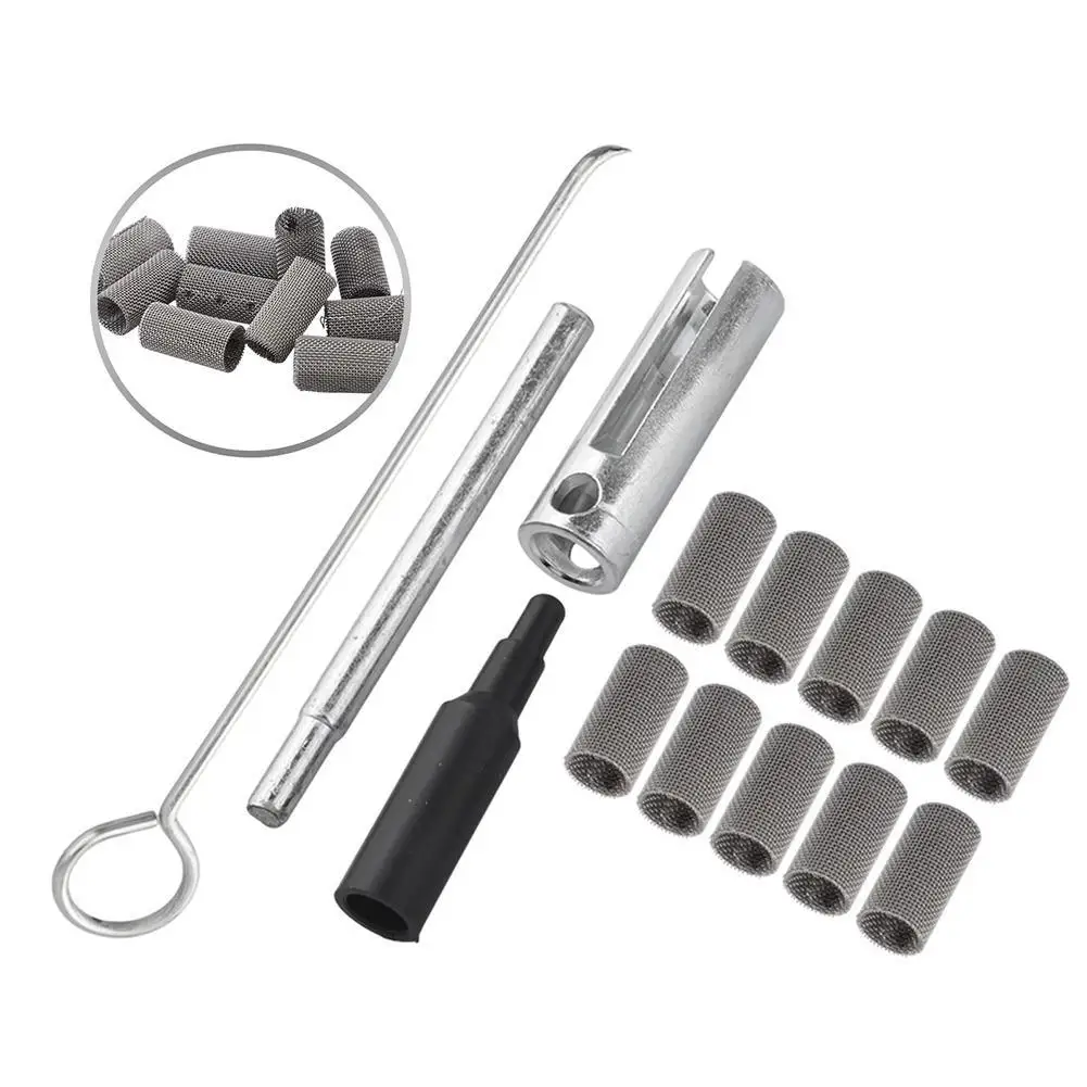 Diesel Parking Heater Repair Tool Set 14 Piece with 10 Mesh Filters Plus Removal Hook for Winter Service