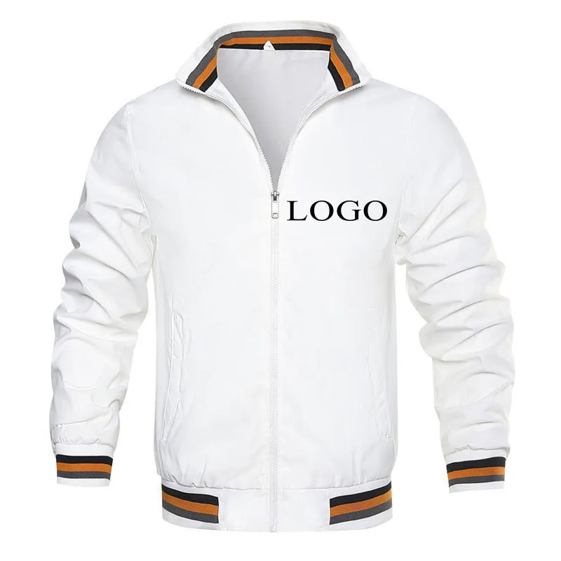 Your Own Design Brand Logo/Picture Personalized Custom Anywhere Men Women DIY Fashionable stand collar jacket Fashion New jacket