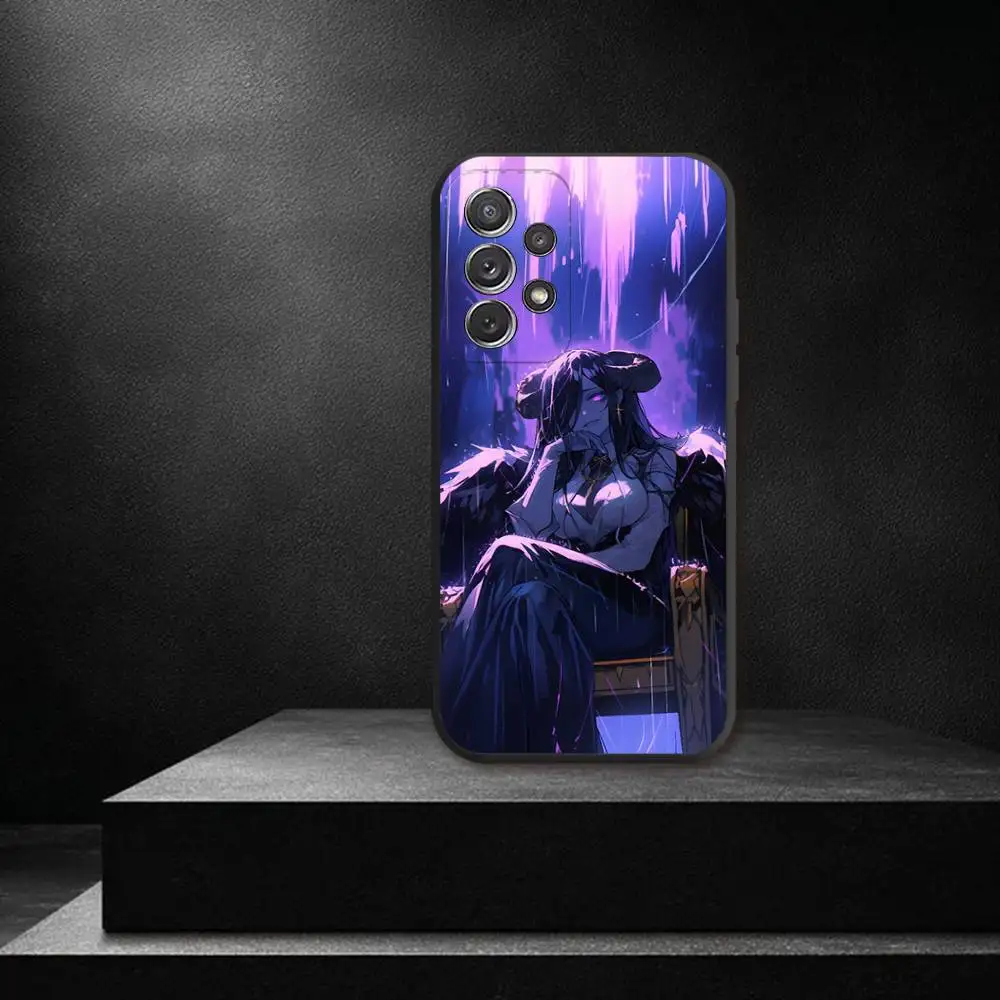 حافظة هاتف A-Albedo Anime O-Overlord لهاتف سامسونج S 25,24,23,22,30,21,10,9,Ultra,Plus,Lite,FE,4,5G حافظة ناعمة سوداء #6