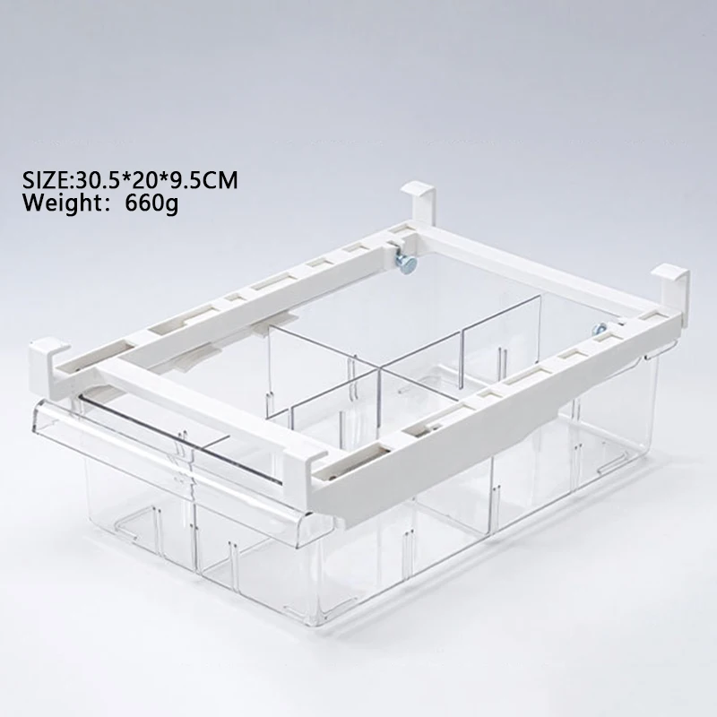 Transparent Refrigerator Drawer Storage Box Food Organizer Freshness Drawer Box Vegetable And Fruit Spice Storage Tray