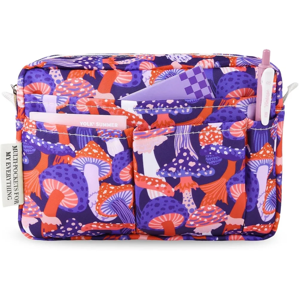 

qianshan Multi-functional Portfolio Organizer, Waterproof Travel Pouch Zippered Case, Journal Supplies Storage Case for Notebook