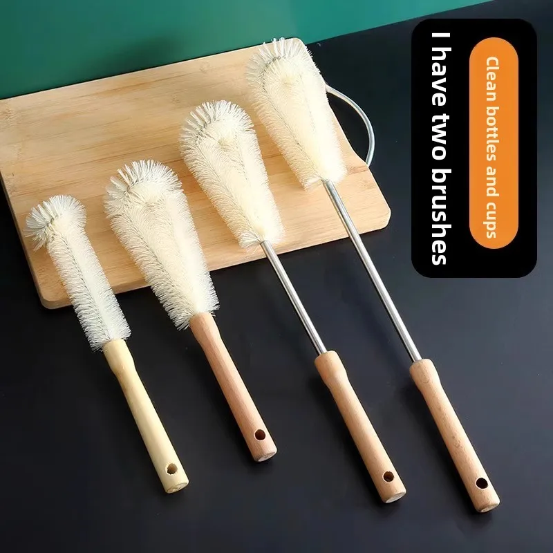 Long handled cup brush set kitchen cleaning removes tea stains without dead spots washing cups bottles thermose