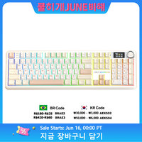 AULA F108 pro Wireless Bluetooth Keyboard Macro Gaming keyboard Gasket Hot-swap Full Size Keyboard with TFT Smart Display
