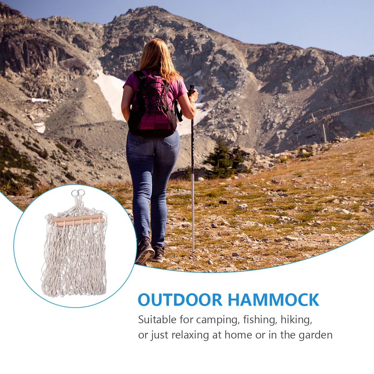 

1Pcs Cotton Rope Hammock Hanging Chair Durable Mesh Hammock Swing for Outdoor Camping Garden Relaxation Hanging Chair