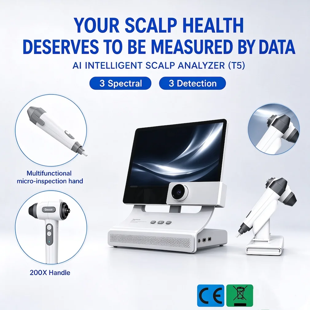 Professional Scalp Detector Machine 5 Detection Modes & 3 Report Modes Cloud Storage for Hair Care Clinic Use Scalp Analyzer