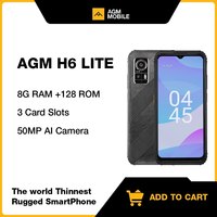 AGM H6 Lite Rugged Smartphone 8(4+4)G+128G 50MP Camera Waterproof Dropproof 6.56inch HD+ Display With NFC 4900mah