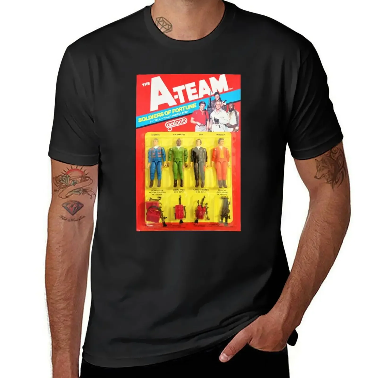 The A-Team Soldiers of Fortune Action Figure Set T-Shirt tees cute tops boys animal print T-shirts for men cotton