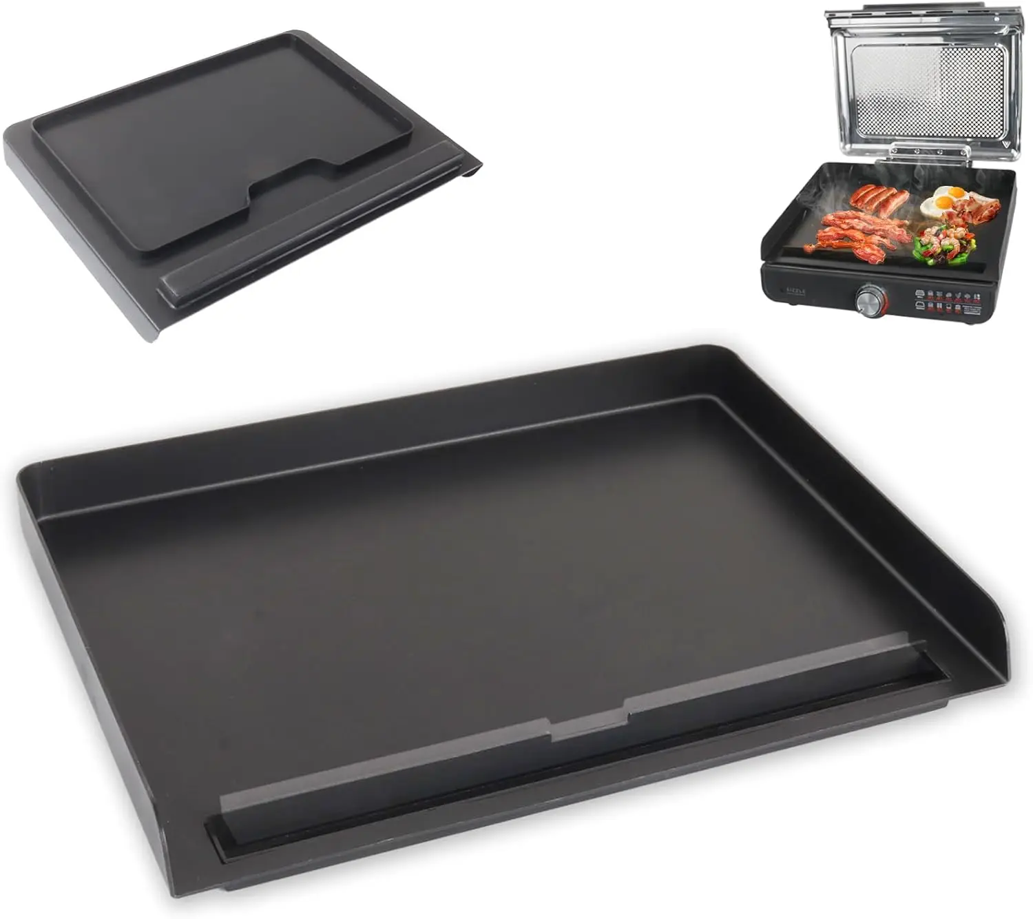 

GR101 Sizzle Grill Griddle Indoor, сменная антипригарная плоская пластина для электрических грилей, аксессуары для приготовления без дыма