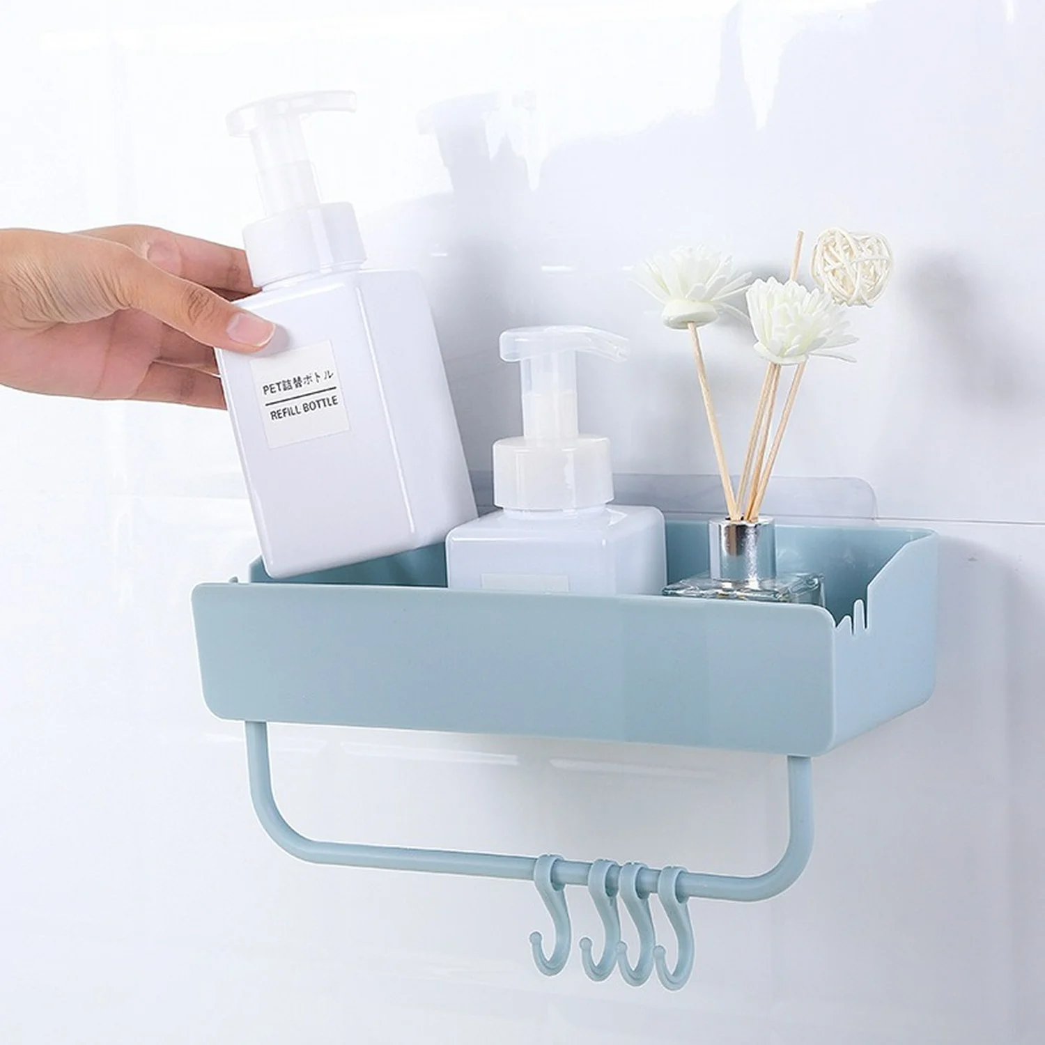 Shelf toilet finishing punch-free wall hanging toilet supplies storage box finishing wash bathroom toilet wall