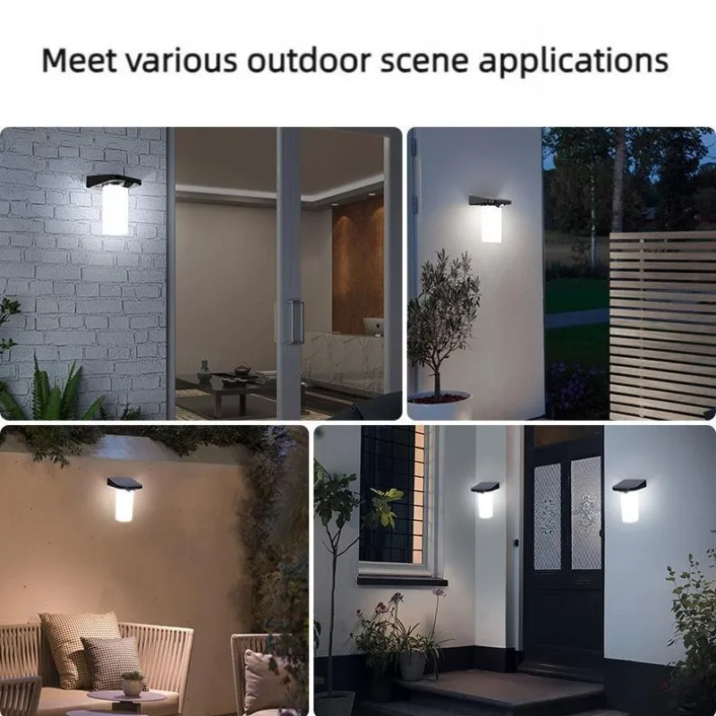 Luces LED solares para exteriores, lámpara de jardín con Sensor de movimiento IP65, de pared, para valla, iluminación exterior