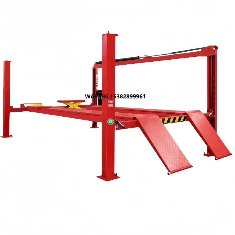 

4T High Quality Four Cylinder Electric One-sided Release Movable Hydraulic Four Post Car Lift Auto Hoist Vehicle Lifter Lift