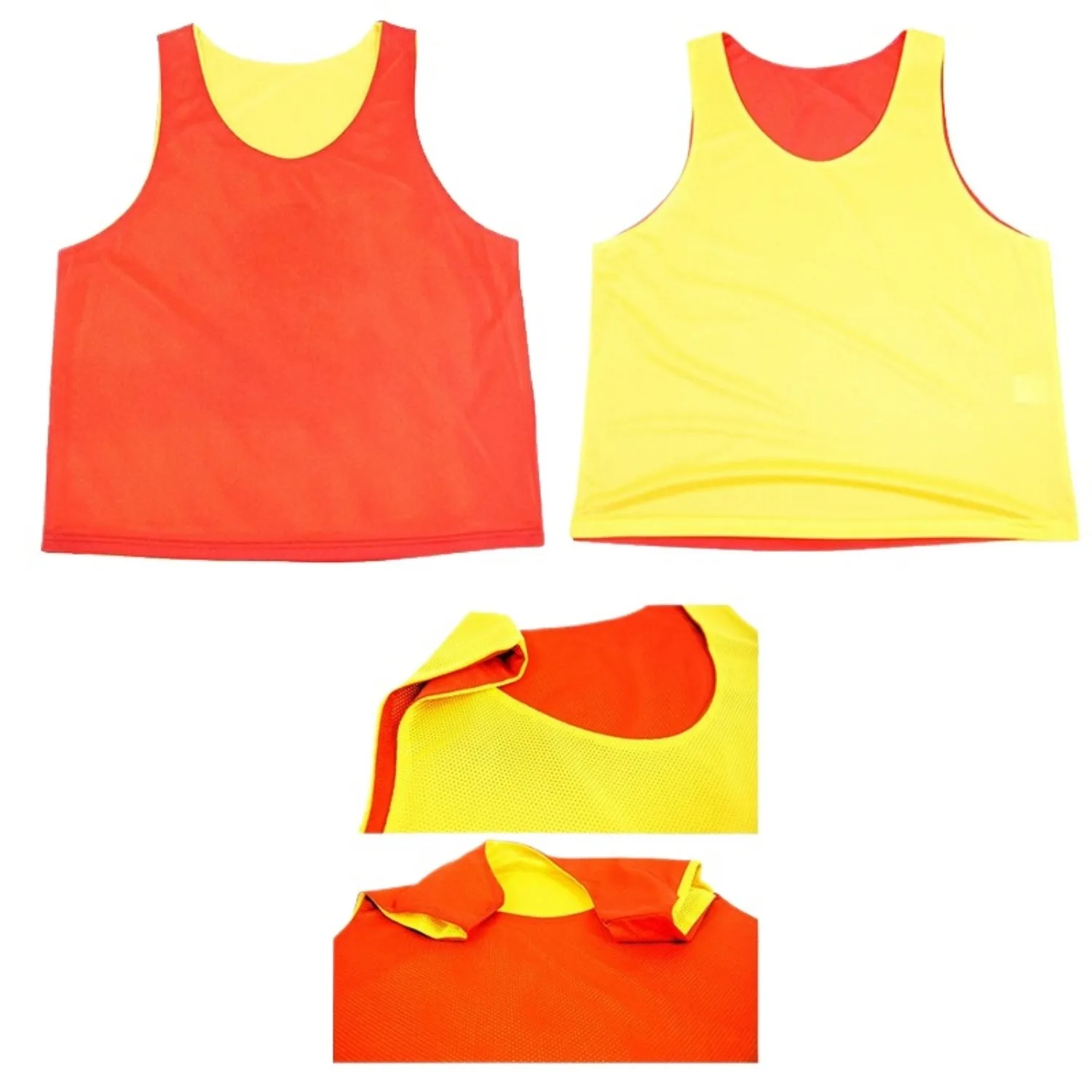 เสื้อกีฬาฟุตบอลแบบสองชั้น 12 ตัว แบบกลับด้านได้ สำหรับการแข่งขัน ผ้าตาข่าย ระบายอากาศ ทรงหลวม เหมาะสำหรับการฝึกซ้อมและแข่งขันฟุตบอล