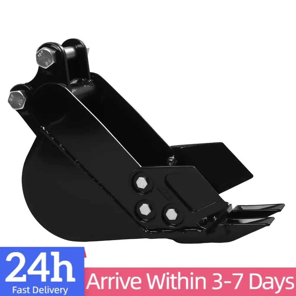 

200mm Compact Excavator Attachments with Metal Teeth Manganese Steel Trench Digger Bucket Pipeline Excavation & River Dredging