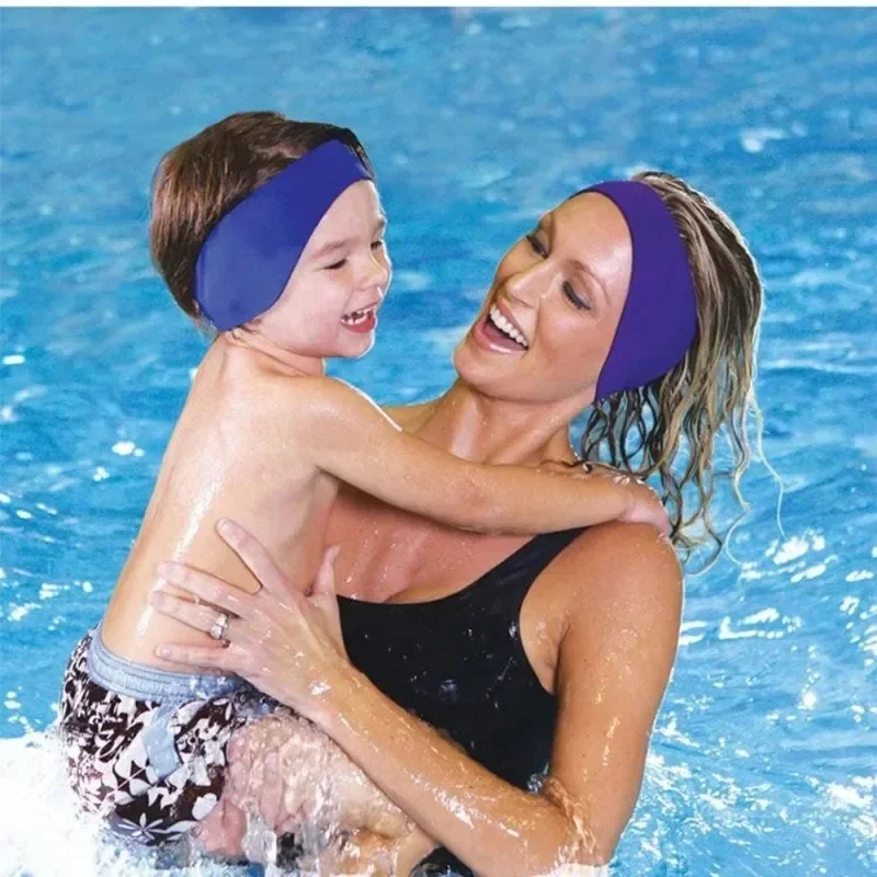 Adjustable Women Men Adult Kids Swimming Bathing Yoga Waterproof Ear Hair Band Headband Protector Watersport Neoprene Headband