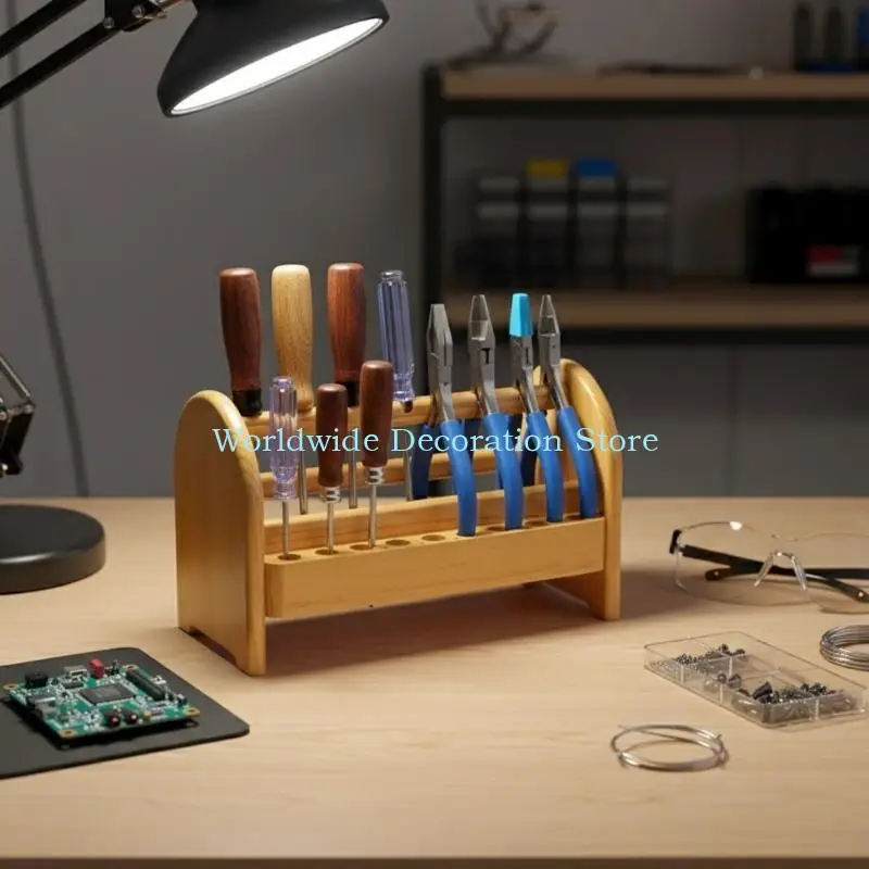 Q39B Handmade Tool Display Stand With Adjustable Sections For Workshop Efficiency