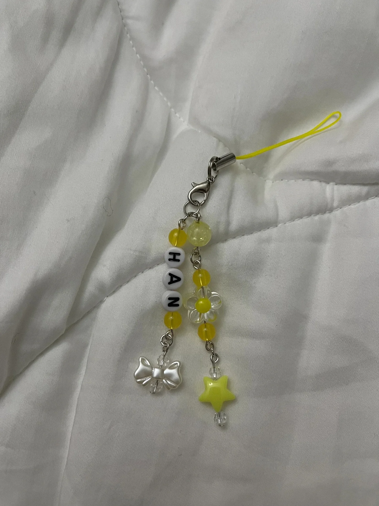 Handmade Beaded Cell Phone Lanyard, K-POP inspried Jewelry Keychain, skz Letter Charm view 5