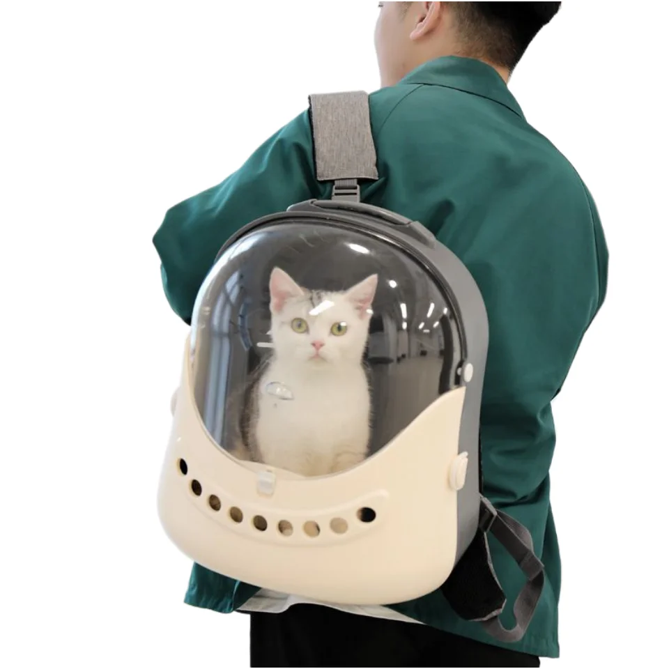 

New Fashion Color Travel Outdoor Carrying Cat and Dog Backpack/Space Capsule Pet Cat Bag Transparent