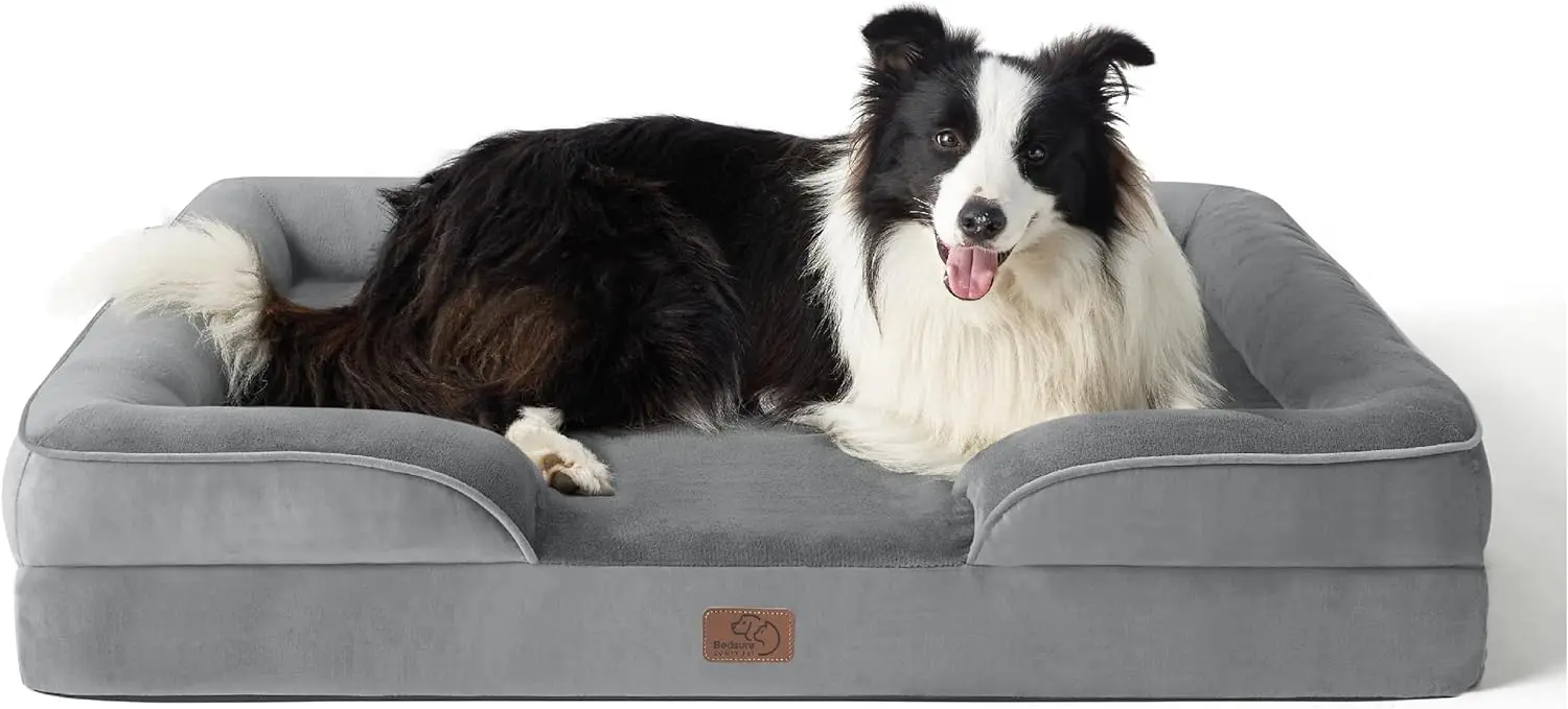 

Bedsure Orthopedic Pet Bed - Large Washable Dog Sofa With Supportive Foam, Removable Cover, Waterproof Lining, Nonskid Bottom